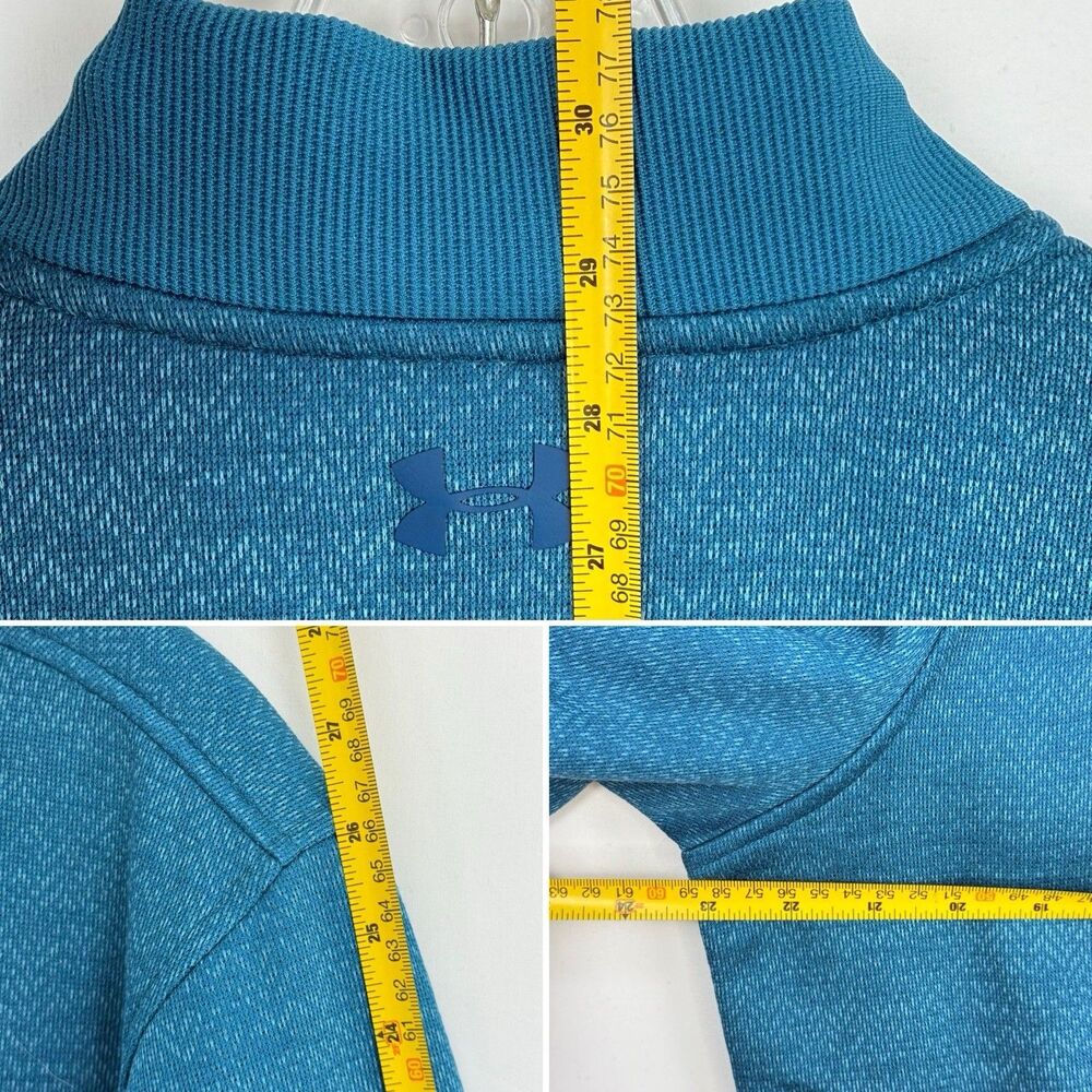 Under Armour Coldgear Quarter Zip Jumper Sweater College Steet Wear Men's Size L - Picture 10 of 14